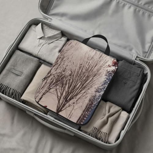 Winter Landscape Print 4 Set Expandable Packing Organizers For Luggage Suitcase Travel Accessories — view 6