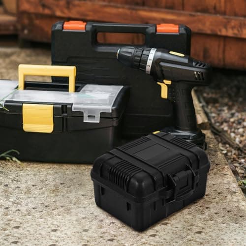 HEMOTON Portable Plastic Toolbox Lightweight Design and Reinforced Corners, Multi-purposes Tools Case for Travel and Personal Use, Small Capacity Storage Box for Back to School Decor — view 2