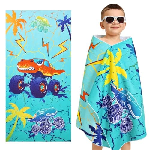 WERNNSAI Monster Microfibre Beach Towel for Kids, 76 x 150cm Bath Towel — view 2