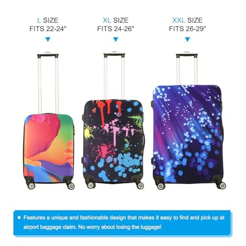 PATIKIL Luggage Covers, Fits 26-29 Inch Washable Suitcase Cover Protectors Anti-Scratch Travel Luggage Covers for Suitcase Holiday Trips — view 4