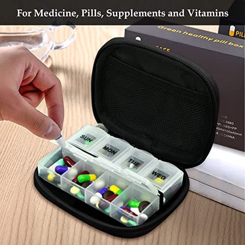 Serfeymi Weekly Pill Box Organiser Travel Tablet Medicine Organiser 7 Day — view 5