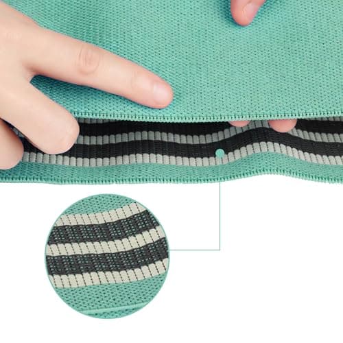 Resistance Bands, Non-Slip Exercise Band, 3 Levels Optional Fabric Booty Band for Home Fitness, Yoga, Pilates (Green 15-25lbs) — view 6