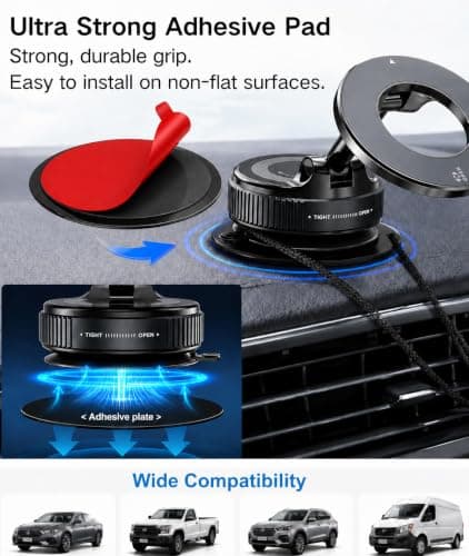 APPS2Car 76MM Dashboard Pad Mounting Disk 3 Pcs — view 2