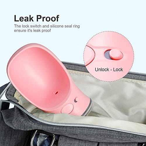 COTOP Dog Water Bottle Portable Dog Drinking Bottles for Walking Travel,Leak-Proof Puppy Water Dispenser & Feeder for Hiking, Camping, Outdoor Doggy Drinking Gift-350ml — view 4