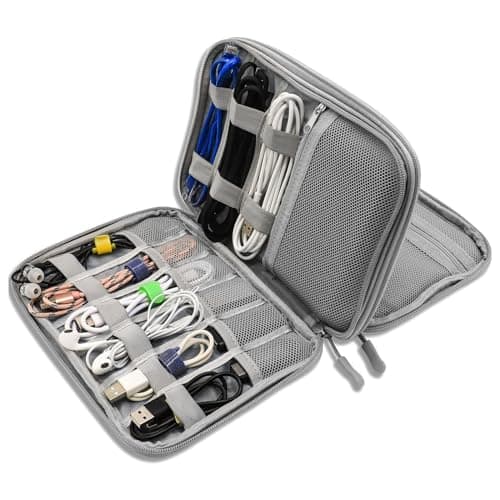 Teskyer Travel Cable Organiser Bag, Travel Essential, Dark Gray