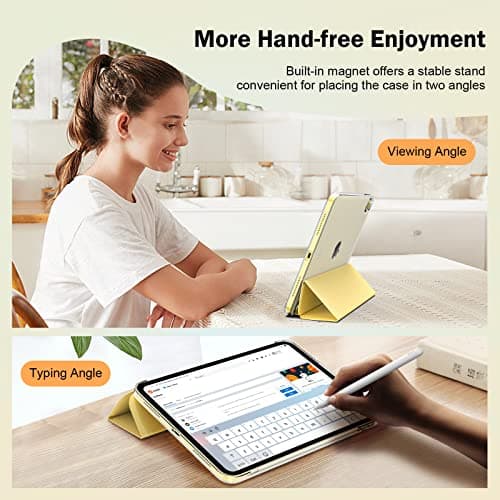 TiMOVO Case for iPad A16 11th Gen 11"/10th Gen 10.9" - Light Yellow — view 3
