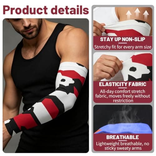 1 Pair Camouflage UV Cooling Arm Sleeves, Compression & Seamless, UPF 50+ — view 3