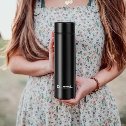 Water Flask for Hot Drink and Cold Drink - Double Walled Stainless Steel Water Bottle with Touch Screen Temperature Display - Vacuum Insulated Water Bottle 500ml for Cycling, Gym, Home, Office — view 2