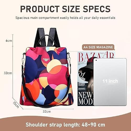 shepretty Backpacks Anti Theft Women Travel Rucksack Shoulder Bag,8888-e. — view 3