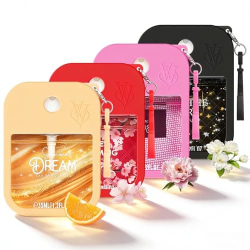 Woman Eau de Toilette,4-Pack Gift Set, Travel Size 35 ml Each,Fruity Floral Wooden Perfume with Cherry blossoms,Mandarin orange,Jasmine,Sandalwood| Fine Fragrance Mists, Birthday gift for girls