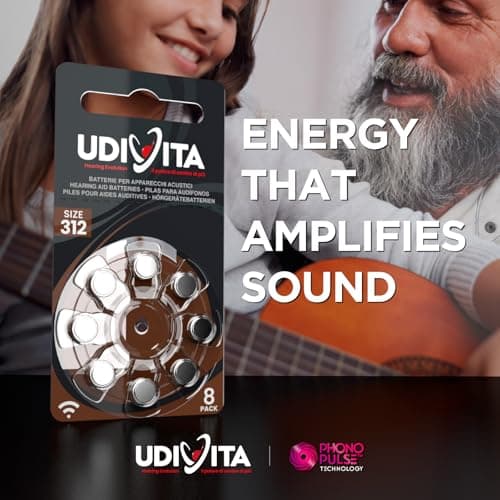 80 Hearing Aid Batteries Size 312 (Brown) Udivita PR41 — view 3