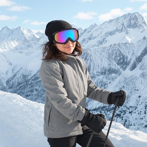 GWAWG Adult Snow Ski Goggles,Wide View Snowmobile Goggle,Cycling Motorcycle Snowmobile Ski Goggles,Unisex Snow Goggles Windproof for Youth,Teens,Men & Women — view 6