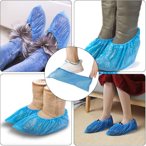 SIYUPU 10 Pack Boot Covers, Shoes Covers Overshoes Extra Thick Waterproof Overshoes Shoe Protector Slip Overshoes, Indoor Outdoor Heavy Duty — view 6