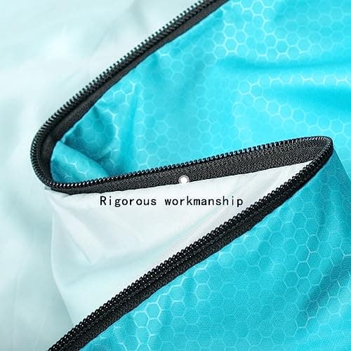 Coolzon Outdoor Sleeping Bag for Camping, for 3-4 Seasons, Adult Blanket, Small Packed Size, Ultralight Carry Bag, Soft, Thick and Warm, for Outdoor Camping, Travel, Hiking, Blue — view 4