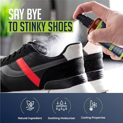Shoe Deodorizer Spray & Foot Powder Bundle (200ml + 100g) | Odor Eliminating Shoe Spray & Antibacterial Shoe Smell Remover | Antifungal Foot Powder | Shoe Spray Odor Control — view 3