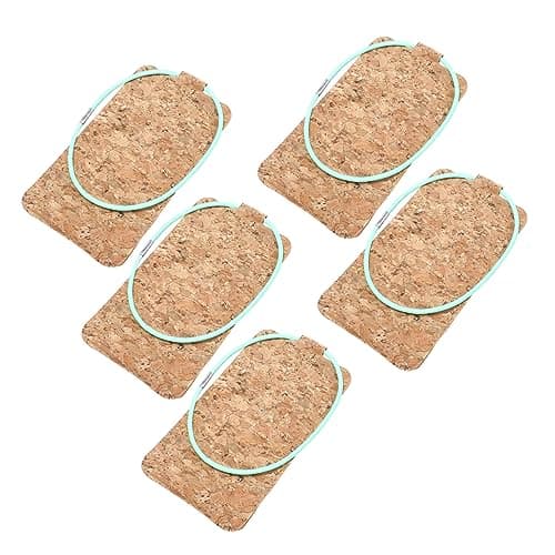 BESPORTBLE 5Pcs Cork Luggage Tags Multifunctional Baggage Id Labels for Suitcase Handbag and Backpack Durable Travel Tags with Loops