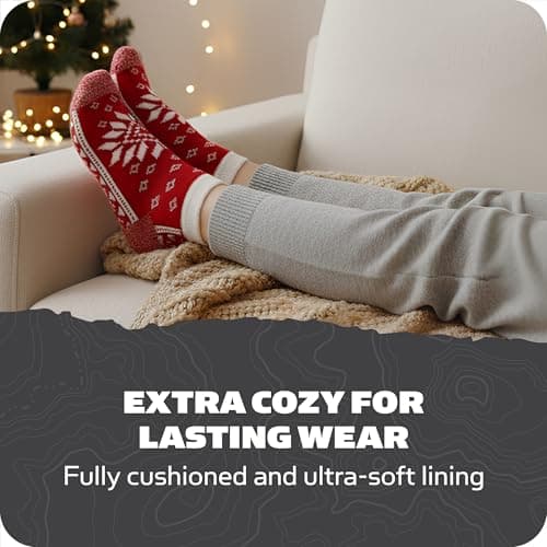 YakTrax Cabin Socks, Aloe-Infused Double-Layer Cosy Socks with Plush Lining — view 5