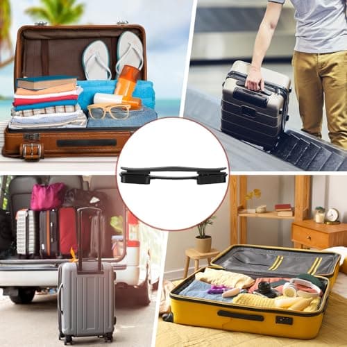 TIXIPEM 2PCS Luggage Replacement Handle 8.5in Plastic, Black — view 2