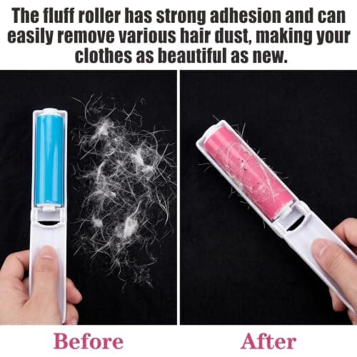 Kaaeiccr Lint Roller, 3 Pack Mini Reusable Pet Hair Remover For Clothes — view 3