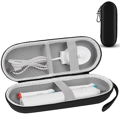 LOPHE Electric Toothbrush Travel Case, Dustproof Toothbrush Storage Holder, Portable Toothbrush Protective Cover Bag, Electric Toothbrush Case Container for Business Camping Travel (Black)
