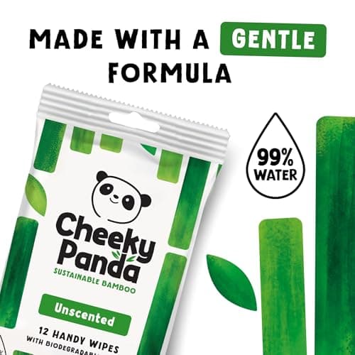 The Cheeky Panda Bamboo Hand Wipes | 12 Travel Wipes | 100% Plastic Free and Biodegradable Wet Wipes — view 5