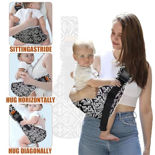 Baby Sling Carrier, Senarah Toddler Carrier, Baby Wrap Carrier Toddler Sling Baby Sling Carrier Slings Baby Carriers from Newborn Toddler Carrier Sling Portable and Comfortable for Outdoor — view 4