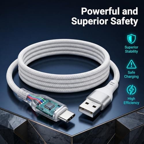 Charger Cable For Google Pixel 11 10 9 8 7 6 5, 1M 3A USB-A to USB-C Cable — view 4