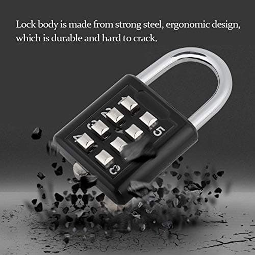 Luggage Code Lock, Suitcase Password Lock Luggage Lock, Strong Magnetic Super Textured Glass Doors Security Doors for Protection Security and Anti-Theft — view 4