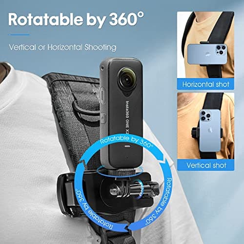 UBEIYI Backpack Strap Mount for GoPro, Backpack Clip for Action Cameras — view 3
