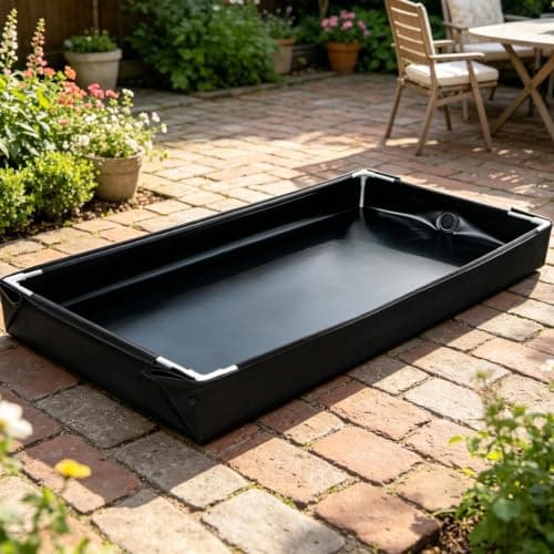 Outdoor Sand Box With Drain, Foldable Fishing Sand Pool For Kids