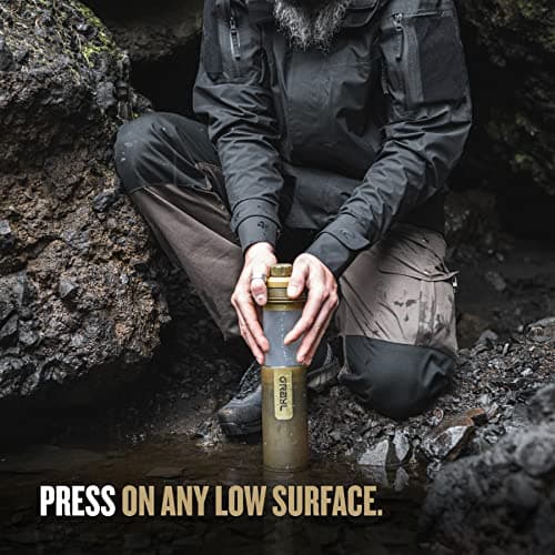 GRAYL UltraPress 500ml Water Purifier & Filter Bottle for Hiking, Backpacking, and Travel (Coyote Brown) — view 4
