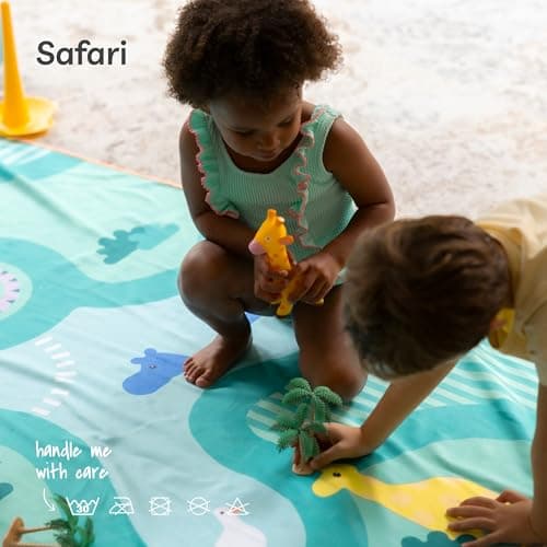 Quut Beach / Pool Towel for Kids with Game - Ultra Fast Drying Microfibre, Sand-Free - Compact, Lightweight (Safari, L - 180 x 100 cm) — view 5