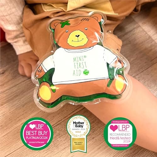 Mini First Aid Hot and Cold Gel Packs Reusable - Teddy Cold Compress for Kids Bumps, Scrapes and Sprains or Warm Compress for Muscle Aches and Pains, First Aid Kit Essential, As Seen on Dragons’ Den — view 6