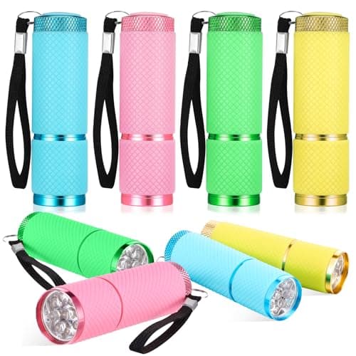 saerryor 8 Pack Mini Torch Set LED Super Bright with 9 LEDs