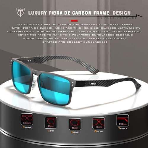ATTCL Luxury Fibra De Carbon Polarised Sunglasses Mens for Driving UV400 — view 2