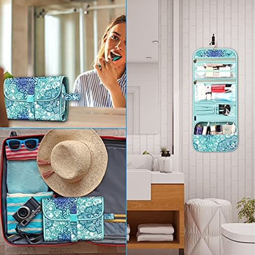 FINPAC Portable Toiletry Travel Wash Bag, Large Hanging Makeup Organiser — view 6
