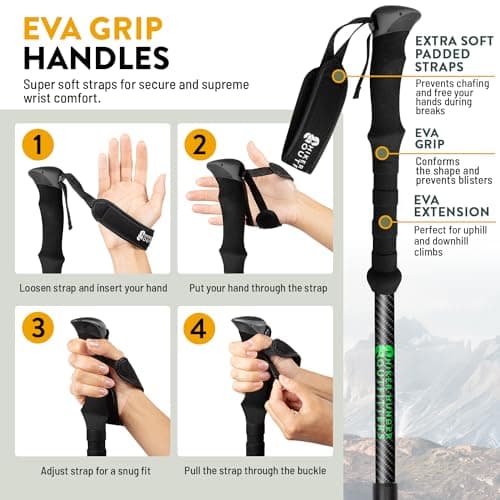 Teal EVA Hiking Poles — view 6