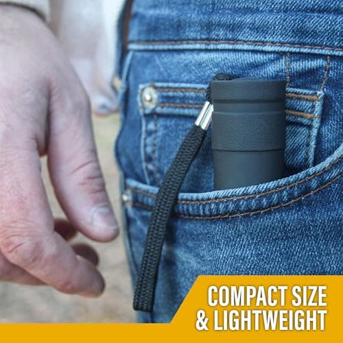 Uni-Com Pocket Torch – Compact COB LED Flashlight with Wrist Strap, Soft-Touch Body, Durable Design, Batteries Included for Every Day, Outdoor & Emergency Use, Black — view 3