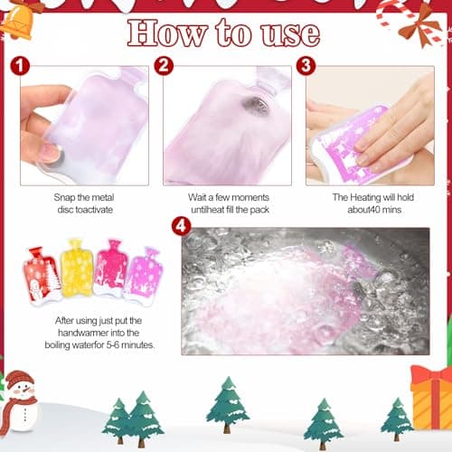 8 Pack Reusable Click Hand Warmers - Instant Gel Pocket Heat Pads — view 5