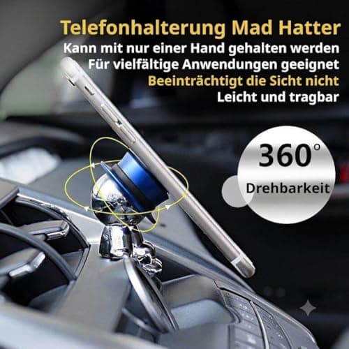 aokway Magnetic Phone Holder for Car/Office, Compatible with iPhone 12/11 Pro/11/XS Max/8/Samsung etc, Universal Car Accessories, Home Decoration (Blue) — view 2