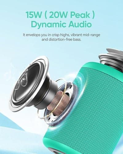 AY Portable Bluetooth Speaker with Lights, Powerful Crystal Clear Sound, IPX5 Waterproof, All Day Playtime, AUX&TF-Card Input, Bluetooth 5.3, TWS Paring, Small Wireless Speaker for Outdoor, Gift Ideas — view 2