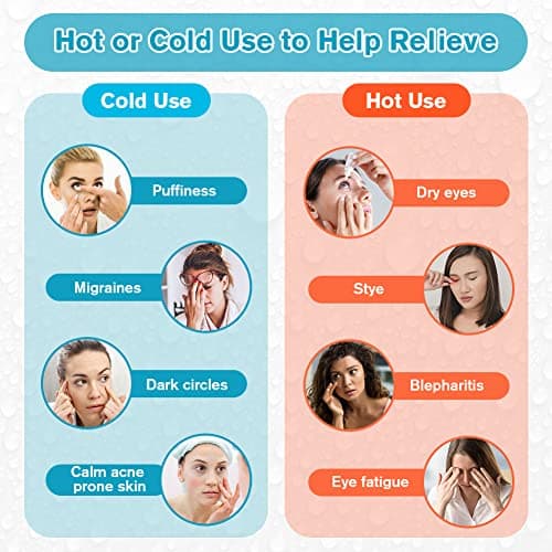 ACWOO Cooling Eye Mask, Reusable Hot/Cold Therapy Gel for Puffy, Dark Circles, Headaches, Migraines, Sinus Pain, Dry and Swollen Eyes — view 2