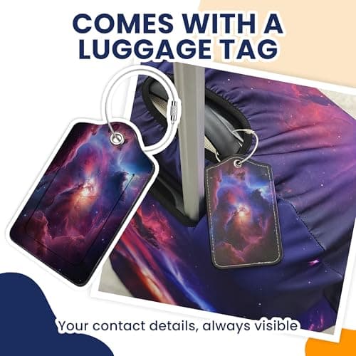 Suitcase Cover with Luggage Tag, Suitcase Protector Cover with Zipper — view 4