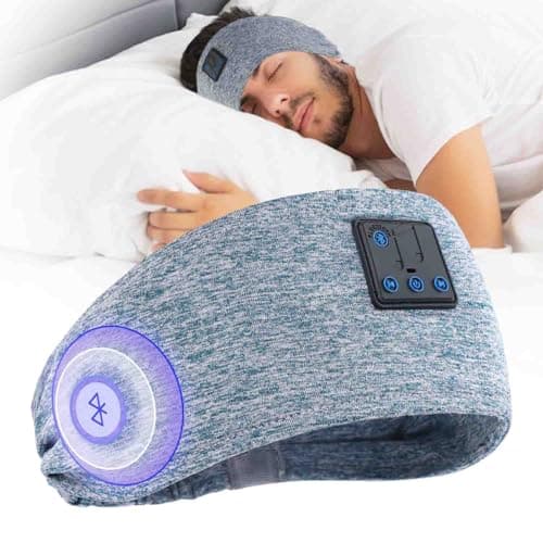 5-in-1 Sleep Headphones Bluetooth 5.4,Sports Wireless Bluetooth Headband,with Thin HD Stereo Speaker, Soft Music Headband Earphones for Men Women Teens Sleeping Workout Yoga & Travel , Washable
