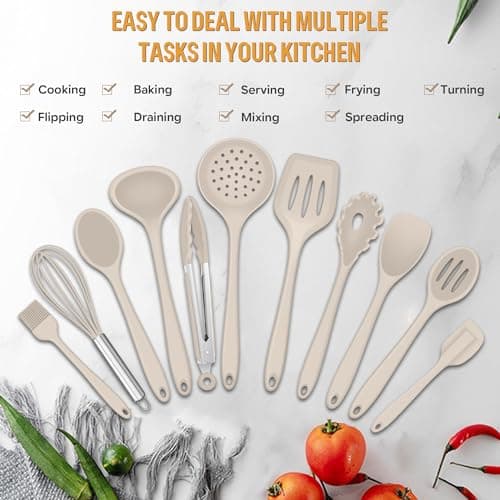 Onader 12Pcs Kitchen Utensil Set, Silicone Cooking Utensils with Holder — view 6