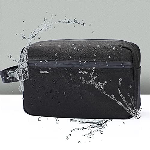 Toiletry Bag for Men, Etercycle Portable Travel Wash Bag, Waterproof Toiletries Cosmetic Organizer Bag, Gym Shaving Shower Bathroom Bag, Dopp Kit Make Up Bag with Handle (Black) — view 5