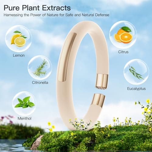 Tuocal Mosquito Repellent Bracelet, Refillable Insect Repellent Bracelet with 10 Essential Oil Refills, DEET-Free Mosquito Repellent Band for Kids and Adults — view 4