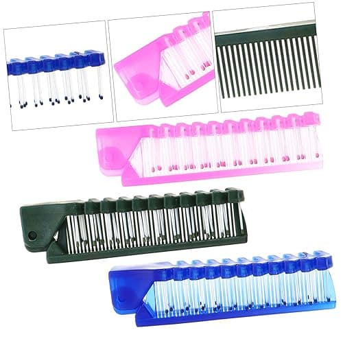 12pcs Folding Hair Comb Plastic Hotel Hair Comb for Travel — view 4