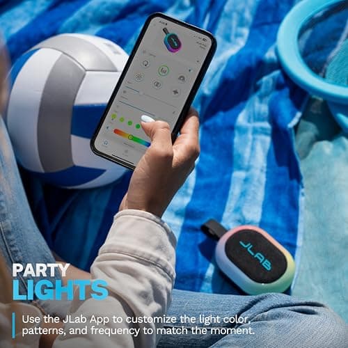 JLab Pop Party Ultra-Portable Small Bluetooth Speaker, Black — view 3