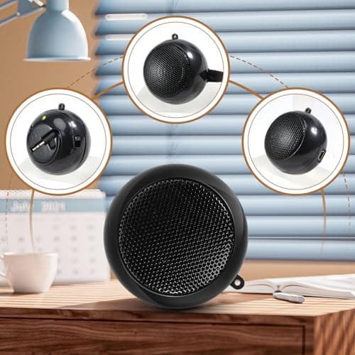 Quystetes Mini Speaker Portable Rechargeable Travel Speaker with Aux Input Wired 3.5mm Headphone Jack — view 3